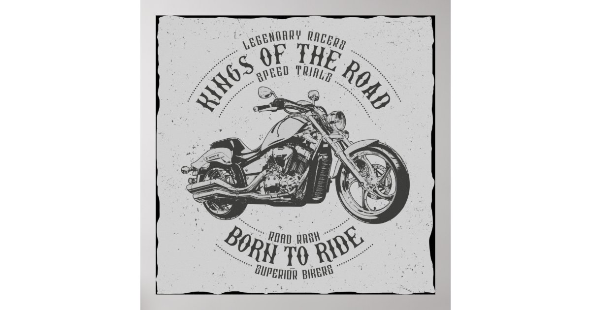 Born to Ride Wallart Poster | Zazzle