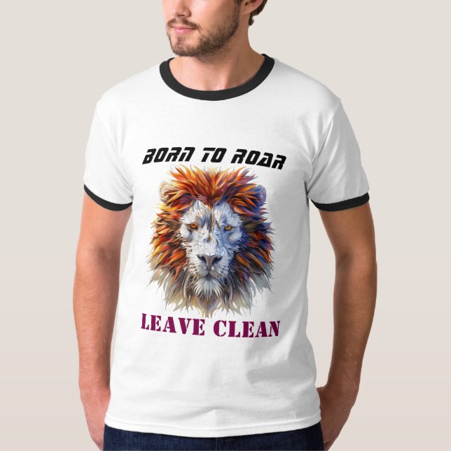 Born to Roar – Lion Face T-Shirt (Front)