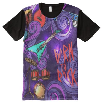 Born to rock abstract music background Men&#39;s Shirt