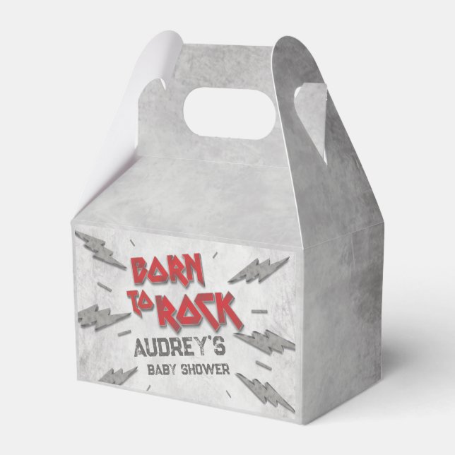 Born to Rock - Baby Shower Favor Boxes (Front Side)
