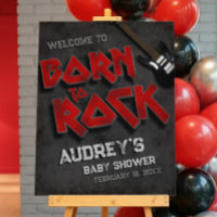 Born to Rock Baby Shower Welcome Sign