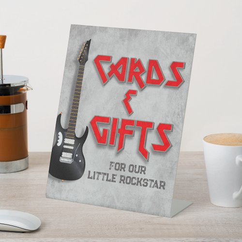 Born to Rock _ Cards and Gifts Pedestal Sign