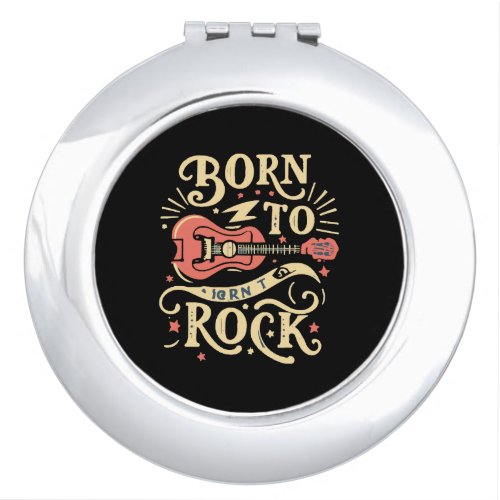 Born to Rock Electric Guitar Compact Mirror
