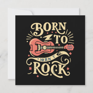 Born to Rock Electric Guitar Invitation