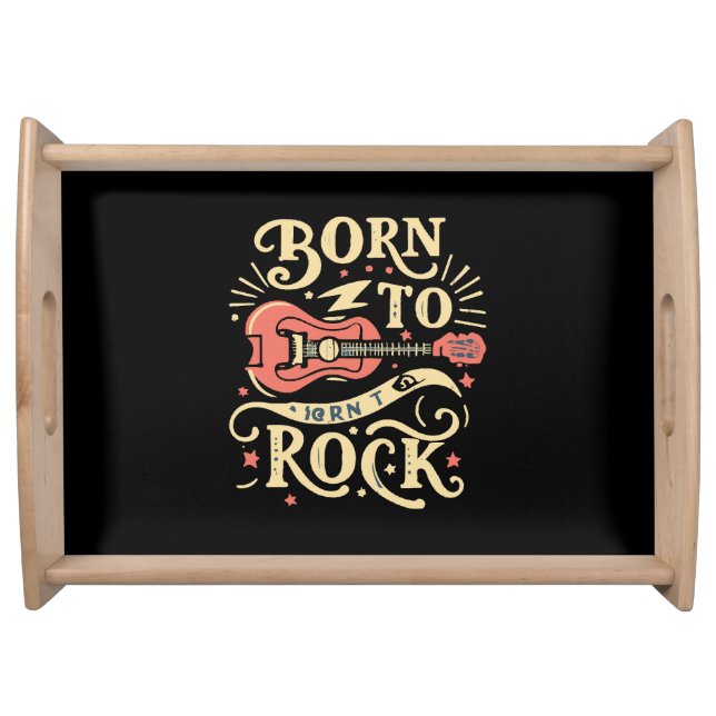 Born to Rock Electric Guitar Serving Tray (Front)