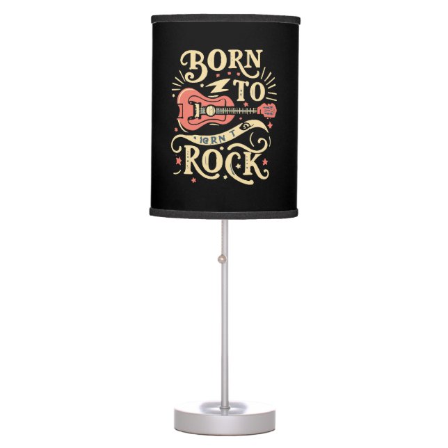 Born to Rock Electric Guitar Table Lamp (Front)