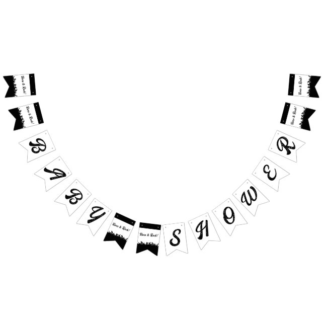 Born to Rock! Rock'n'Roll Concert Baby Shower Bunting Flags (All)