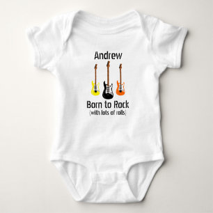 Born to Rock with Lots of Rolls Baby Bodysuit