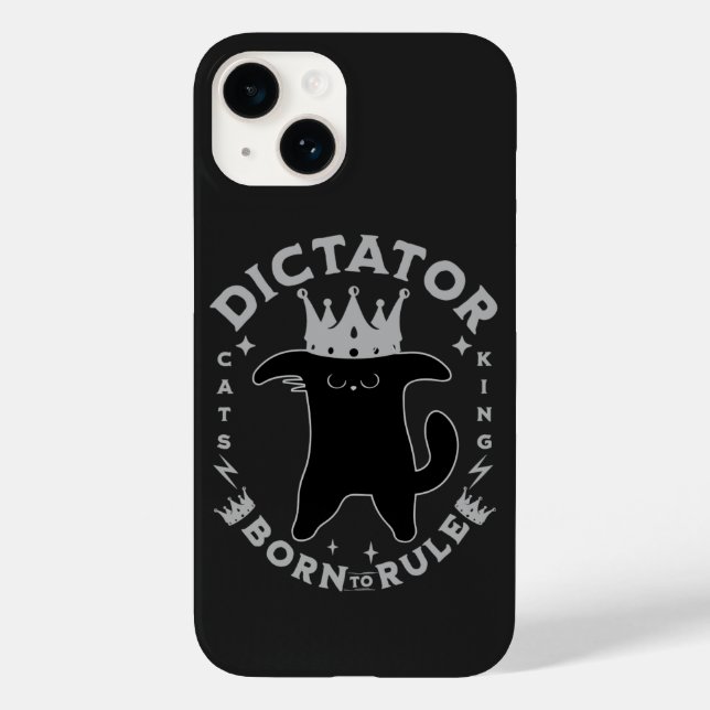 Born To Rule | Funny Cat Design Case-Mate iPhone Case (Back)