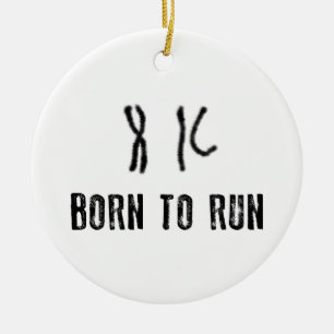 Born To Run DNA Ceramic Ornament