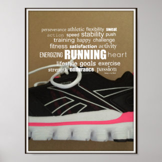 Born to Run Word Collage Poster