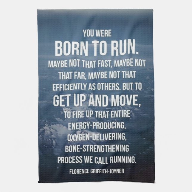 Born To Run - Workout Motivational Towel (Vertical)