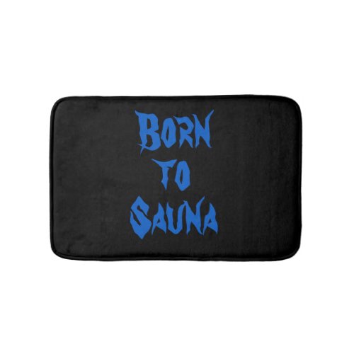 Born to Sauna Finnish Bath Mat Black Small