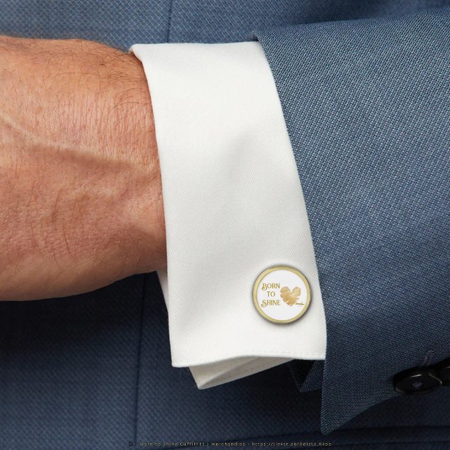 Born to Shine Cufflinks by Poet Adiela Akoo (Born to Shine Cufflinks designd by Poet Adiela Akoo. Remember who you truly are & shine on. Buy now!)