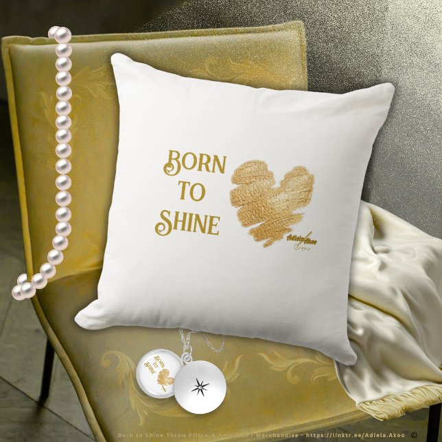 Born to Shine Necklace designd by Poet Adiela Akoo (Born to Shine Pillow & Necklace designd by Adiela Akoo. Gift it with the fab earrings & bracelet now)