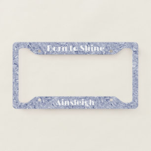 Born to Shine Personalized Diamond Birthstone License Plate Frame