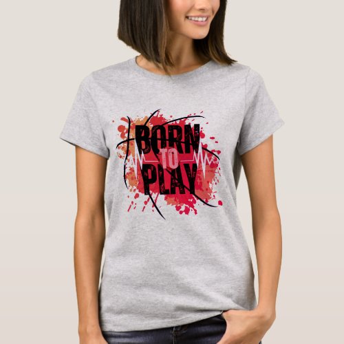 Born to Shine Playful Girls T_Shirt Design
