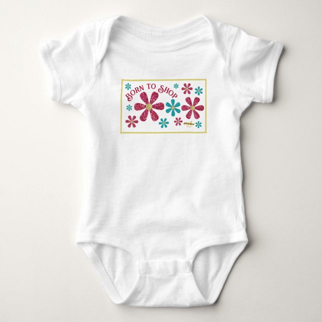 Born to Shop Baby Bodysuit (Front)