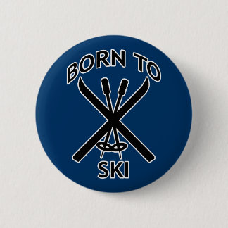 Born to Ski Pinback Button