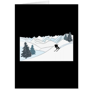 Born to Ski -Ski Resort Scene Winter Sports Card