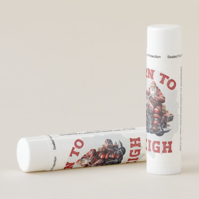 Born to Sleigh Santa Motorcycle Christmas Lip Balm (Rotated Right)