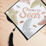 Born to Soar Boho Birds Graduation Cap Topper<br><div class="desc">Celebrate your graduation with our "Born to Soar" Graduation Hat Topper, featuring charming folk art birds adorned in boho colors and graduation caps. This topper adds a whimsical touch to your cap, making it stand out in the crowd. Crafted with attention to detail, it securely attaches to most graduation caps,...</div>