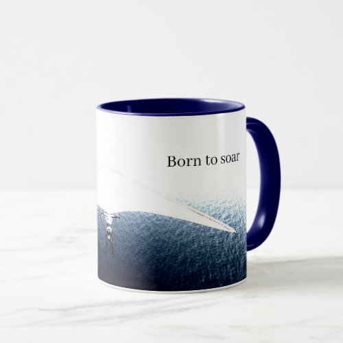 Born to soar hang gliding extreme sports mug