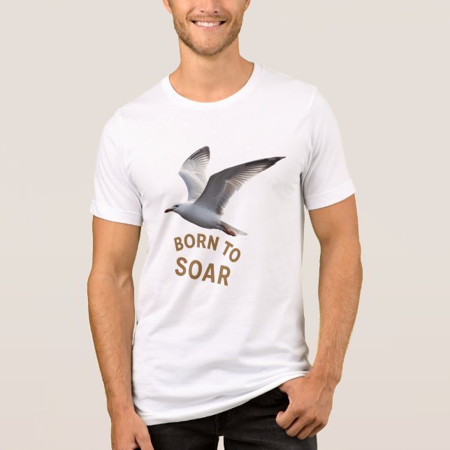 Born to Soar – Inspirational Flying Bird T-Shirt D Tri-Blend Shirt (Front)