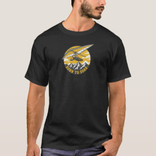 Born To Soar Vintage Hang Glider Mountains T-Shirt