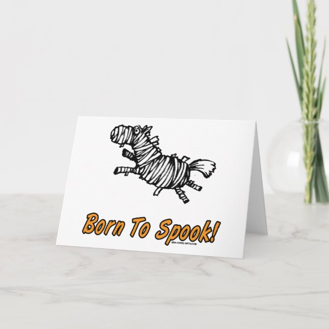 Born To Spook Halloween Horse! Card (Front)