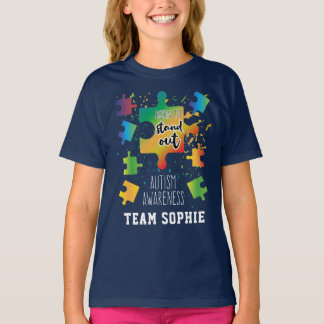 Born to Stand Out Autism Awareness Puzzles T-Shirt