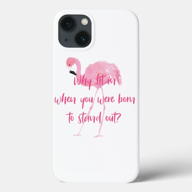 Born to Stand Out Flamingo Case-Mate iPhone Case (Back)