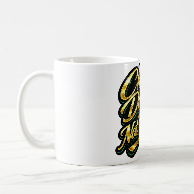 Born To Stand Out Gold Quote Gift Coffee Mug (Left)