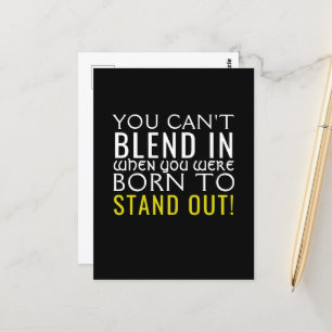 Born to Stand Out Postcard