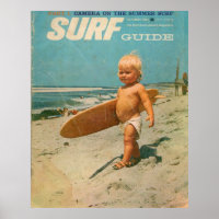 Born To Surf | Cute Vintage Surfing Poster