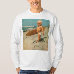 Born To Surf   Cute Vintage Surfing  T-Shirt