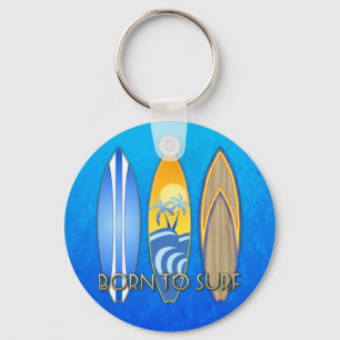 Born To Surf Keychain