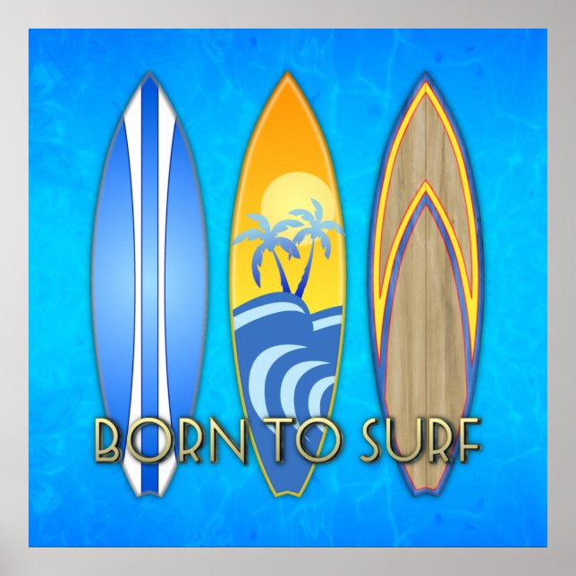 Born To Surf Poster (Front)