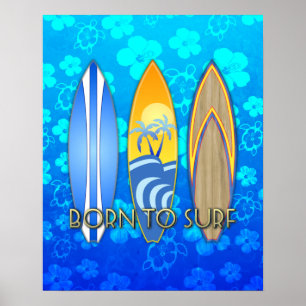 Born To Surf Poster