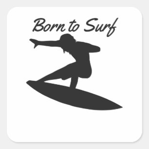 Born to Surf Square Sticker