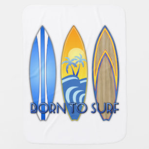 Born To Surf Stroller Blanket