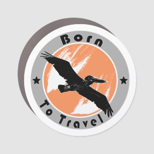 Born to travel  car magnet