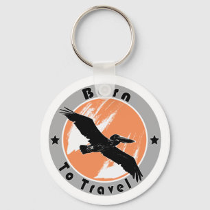 Born to travel  keychain