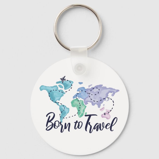 Born to Travel Keychain (Front)