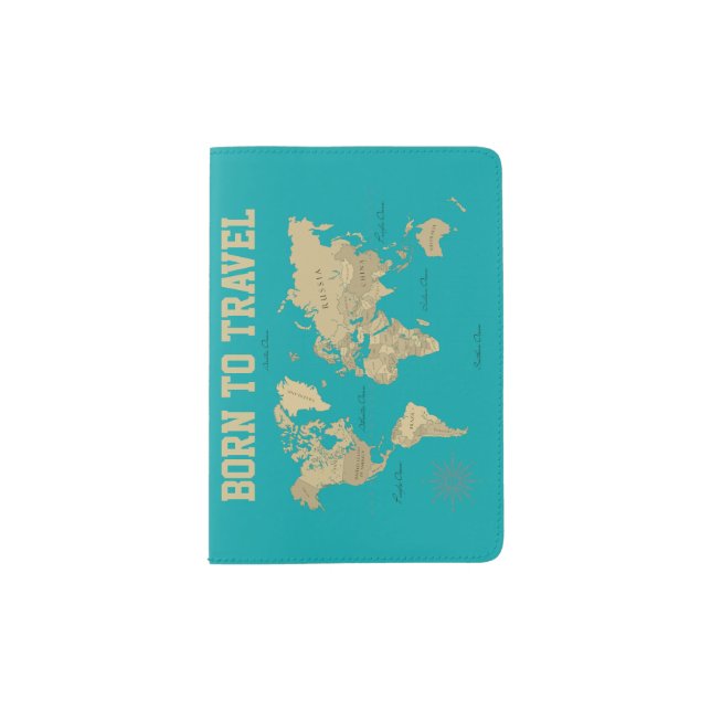 Born To Travel Passport Holder (Front)
