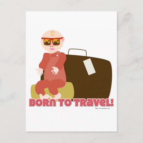 Born to Travel Postcard