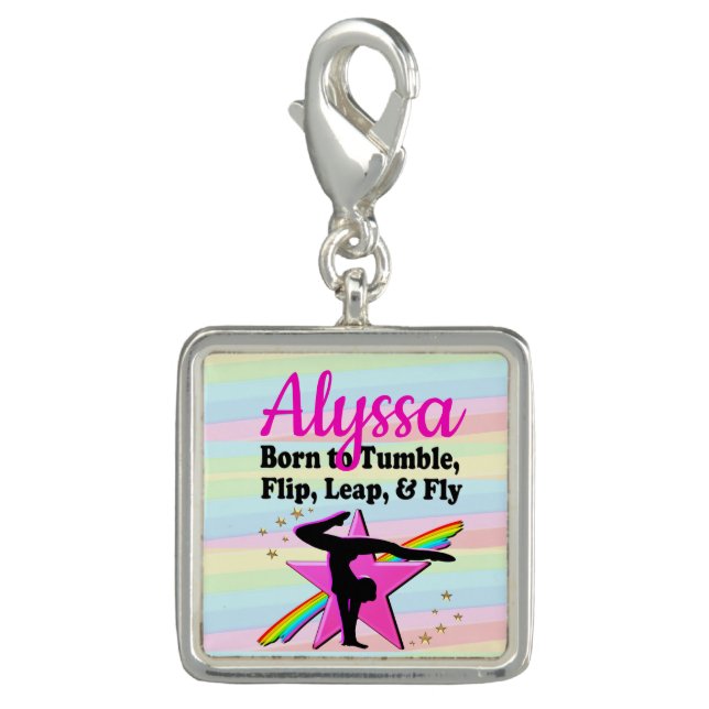 BORN TO TUMBLE, FLIP, LEAP AND FLY CHARM (Front)