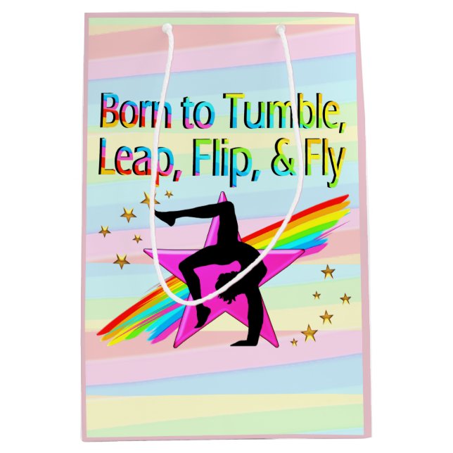 BORN TO TUMBLE GYMNASTICS GIFT BAG (Front)