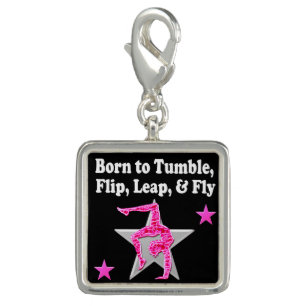 BORN TO TUMBLE, LEAP AND FLY GYMNAST CHARM