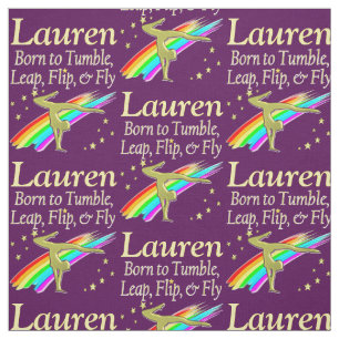 BORN TO TUMBLE PERSONALIZED GYMNASTICS FABRIC
